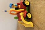 Kids Plastic Toy Tractor with Driver Figure – Colorful Construction Farm Vehicle - Image 2