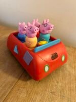 Peppa Pig Family Red Car Toy with Figures – Push Along Vehicle